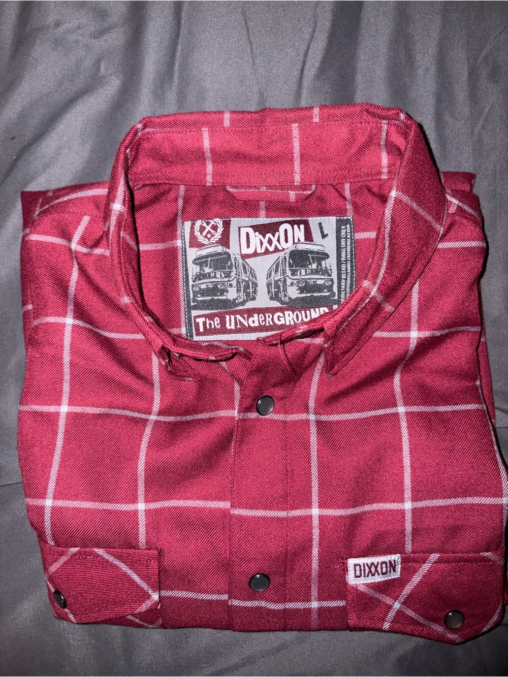 Dixxon The Underground Men's Red Plaid Button-Up Shirt
